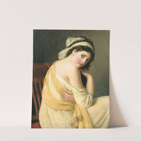 Young Woman In A Greek Tunic (19th Century) by French School