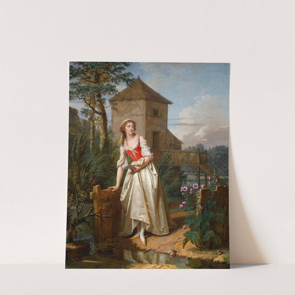 Young Woman In An English Garden by Martin Drölling