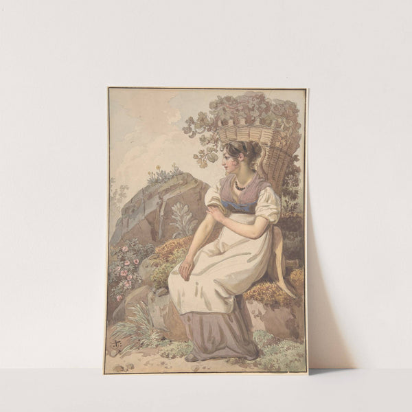 Young Woman in the Vaudois after the Grape Harvest by Wolfgang Adam Töpffer