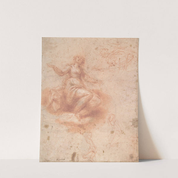 Young Woman on a Cloud with Three Figures by Francesco Furini