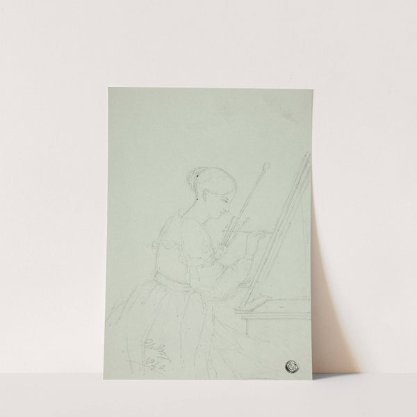 Young Woman Painting (possibly a Self Portrait) by Elizabeth Murray