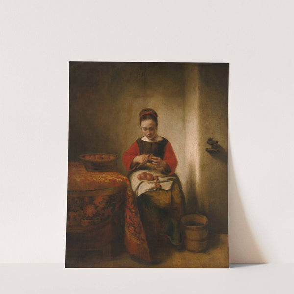 Young Woman Peeling Apples by Nicolaes Maes