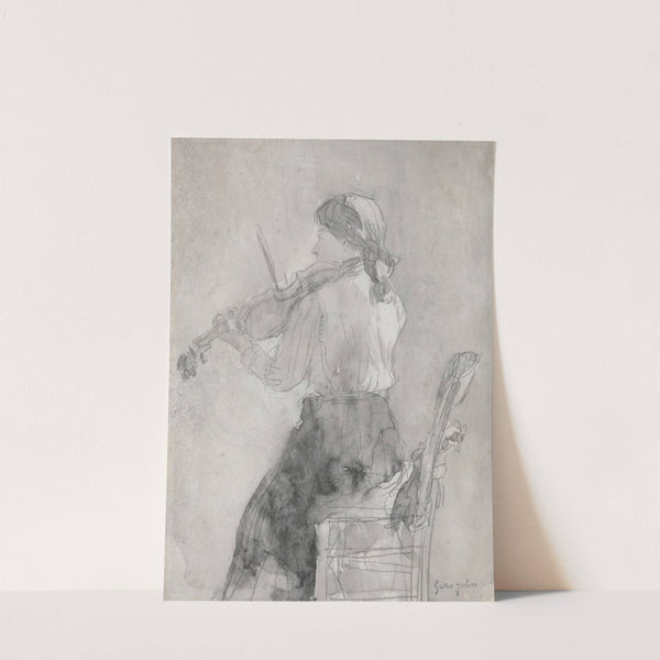 Young Woman playing a Violin by Gwen John