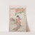 Young Woman Playing the Flute by a Bridge by Kubo Shunman