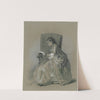Young woman reading in a chair by David Bles