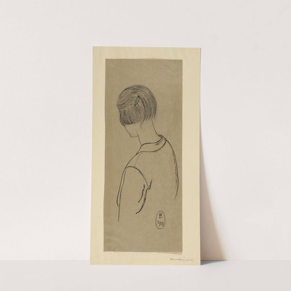 Young woman seen from the back by Hermann Lismann