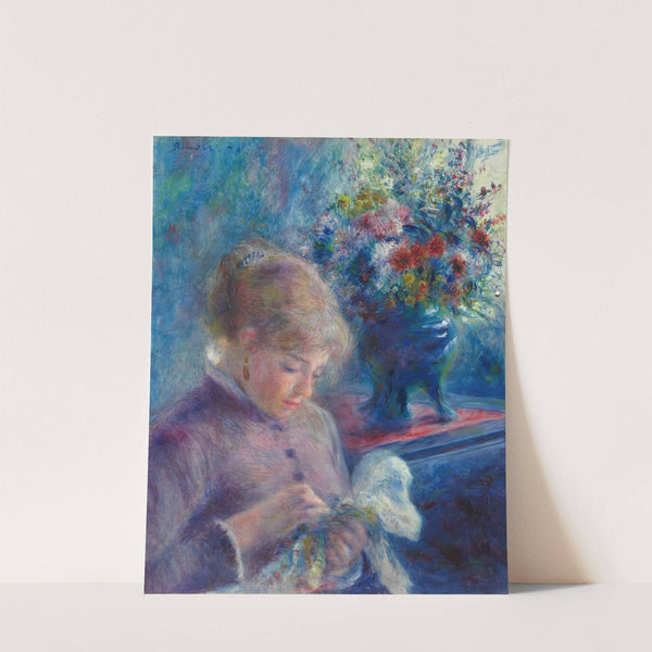 Young Woman Sewing by Pierre-Auguste Renoir