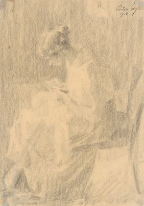 Young Woman Sewing