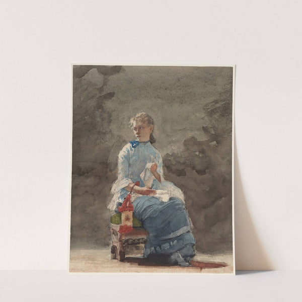 Young Woman Sewing by Winslow Homer