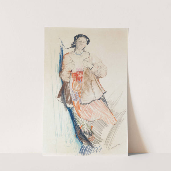 Young Woman Standing by Filipp Malyavin