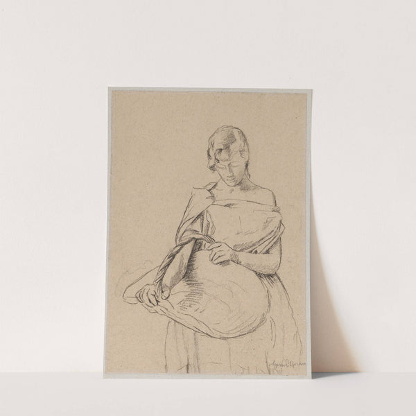 Young Woman with a Basket (1890) by Hans Thoma