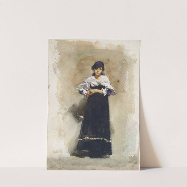Young Woman with a Black Skirt by John Singer Sargent