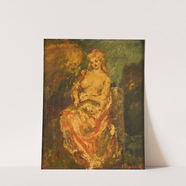 Young Woman with a Fan by Adolphe Monticelli