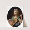 Young Woman with a Guitar by Jean Bernard Restout