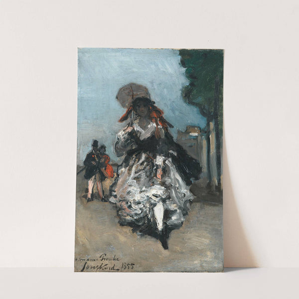 Young Woman With A Parasol by Johan Barthold Jongkind