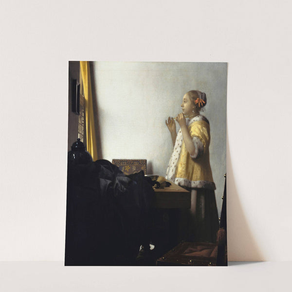 Young Woman with a Pearl Necklace by Johannes Vermeer
