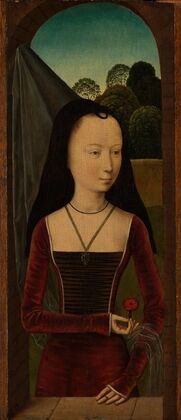 Young Woman with a Pink