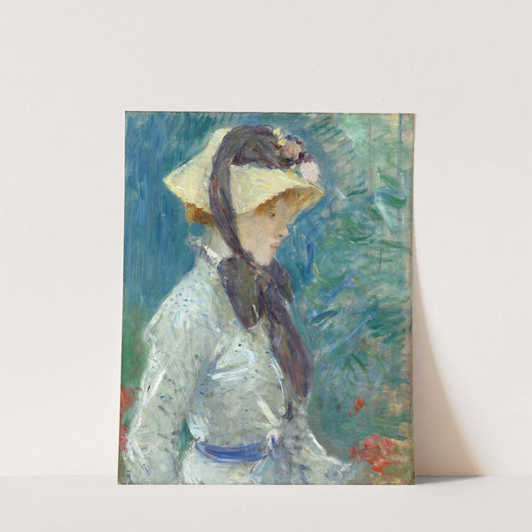 Young Woman with a Straw Hat (1884) by Berthe Morisot