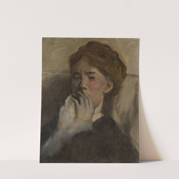 Young Woman with Her Hand over Her Mouth (ca. 1875) by Edgar Degas