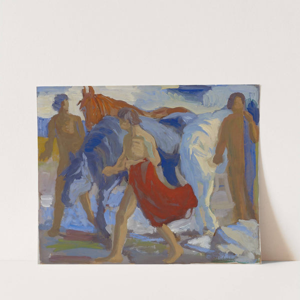 Youngsters with horses by Paul Altherr