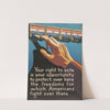 Your right to vote is your opportunity to protect, over here the freedoms for which Americans fight over there by Chester Raymond Miller