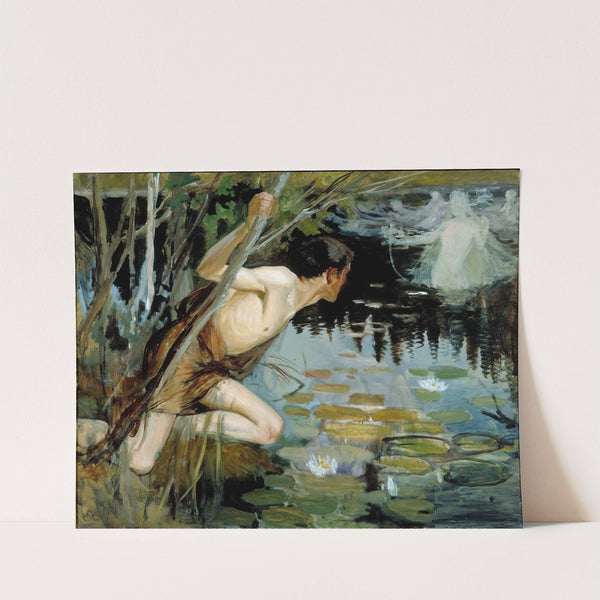 Youth And A Mermaid, Sketch (1896) by Albert Edelfelt