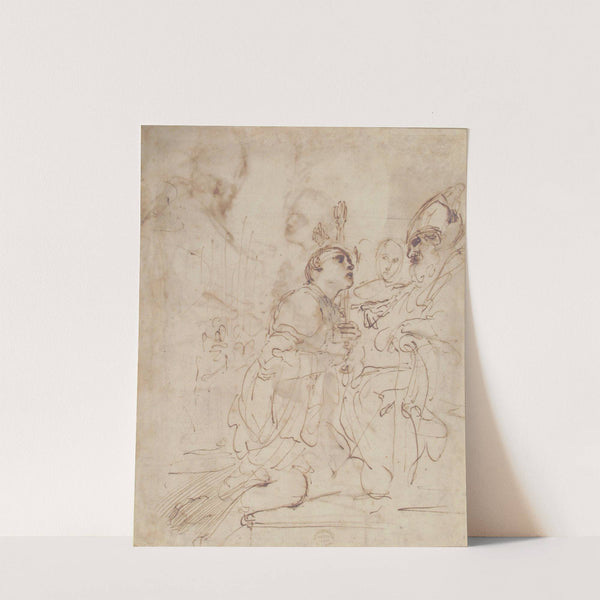 Youth Kneeling before a Prelate by Guercino