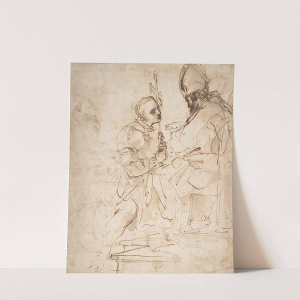 Youth Kneeling before a Prelate by Guercino