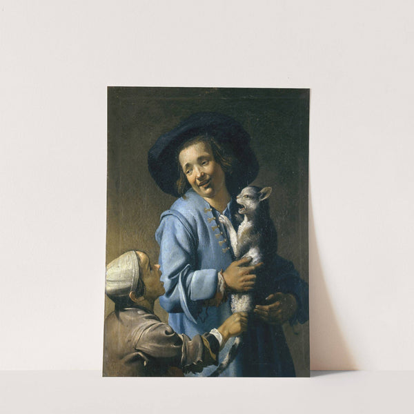 Youths playing with the cat (1620 - 1625) by Abraham Bloemaert