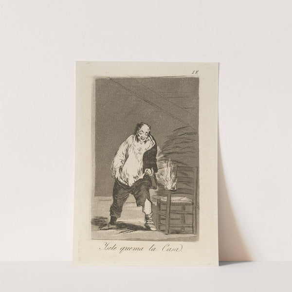 Ysele quema la Casa. (And his house is on fire.) (1796-1797) by Francisco de Goya