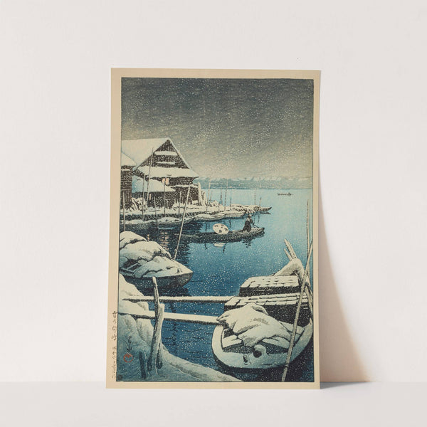 Yuki no Mukojima (Snow at Mukojima) (1931) by Kawase Hasui