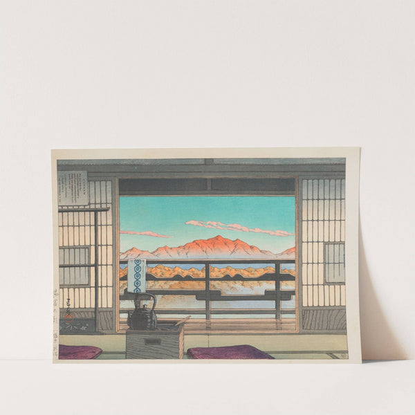 Yuyado no asa Shiobara Arayu (Morning at the Arayu Spa in Shiobara) (1946) by Kawase Hasui