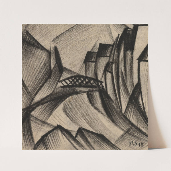 Z 107 Leinbrücke (1918) by Kurt Schwitters