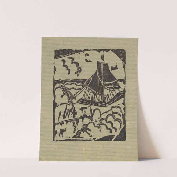 Żaglowiec na morzu (1914) by Tadeusz Makowski