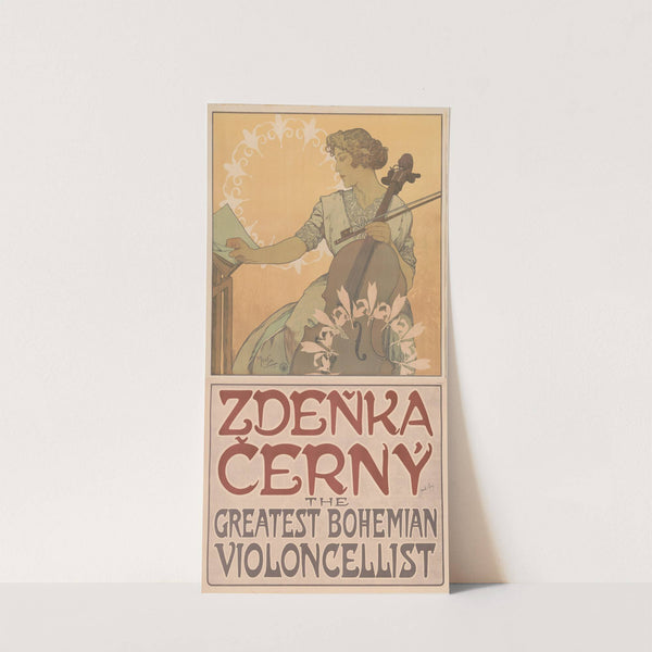 Zdeňka Černý The greatest Bohemian violoncellist by Alphonse Mucha