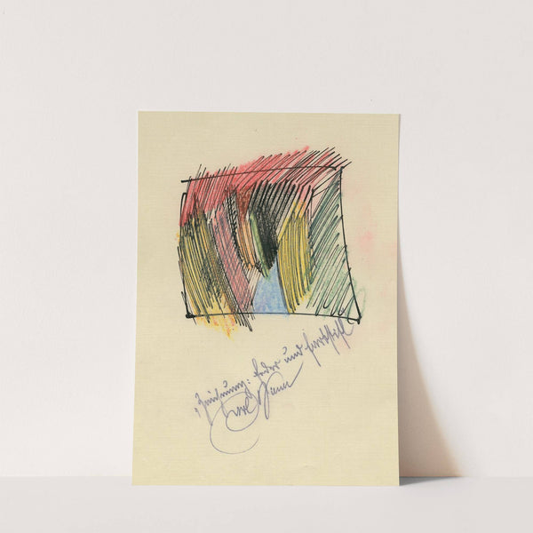 Zeichnung; Feder und Farbstift by Karl Wiener