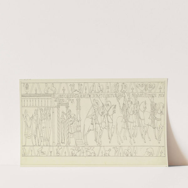 Zeichnung nach dem Bildteppich von Bayeux by Ferdinand Fellner