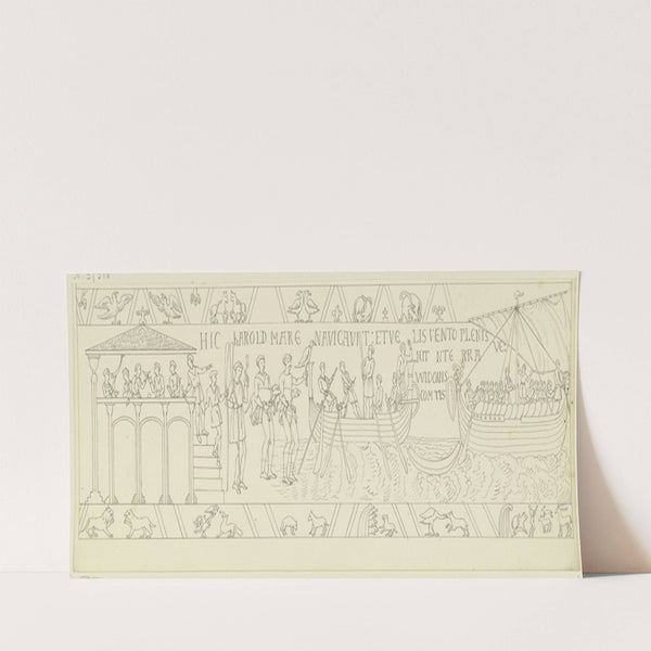 Zeichnung nach dem Bildteppich von Bayeux by Ferdinand Fellner