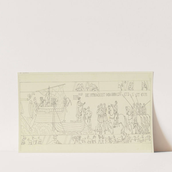 Zeichnung nach dem Bildteppich von Bayeux by Ferdinand Fellner