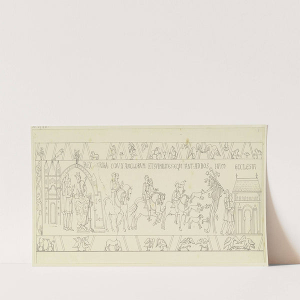 Zeichnung nach dem Bildteppich von Bayeux by Ferdinand Fellner