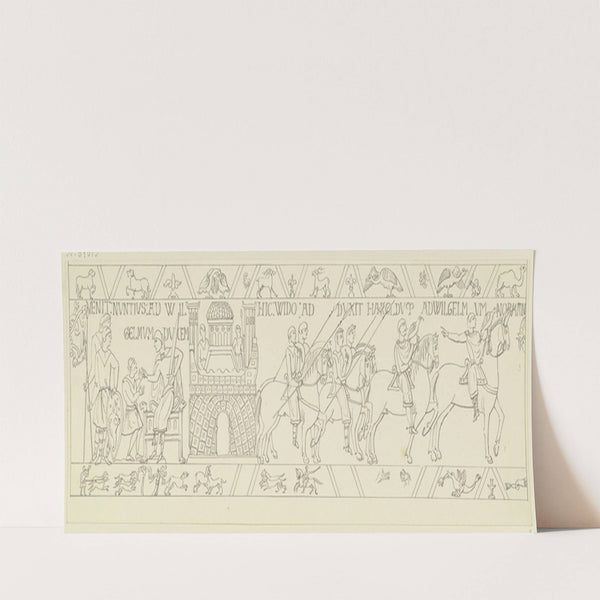 Zeichnung nach dem Bildteppich von Bayeux by Ferdinand Fellner