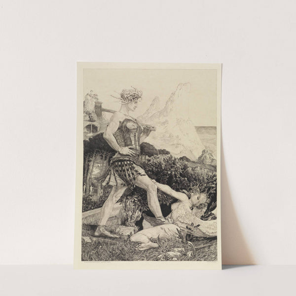 Zeit und Ruhm (Vom Tode, Zweiter Theil, Opus XI, Blatt 11) (1898) by Max Klinger