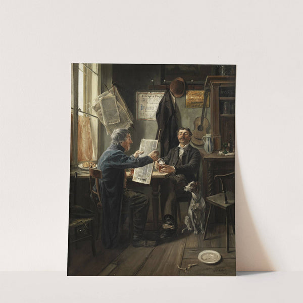 Zeitungslektüre am Biertisch (1851) by Carl Friedrich Schulz