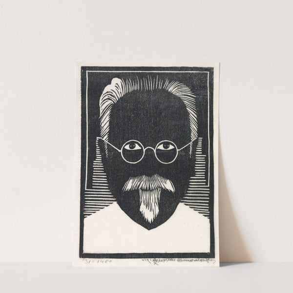 Zelfportret met bril en sik by Samuel Jessurun de Mesquita