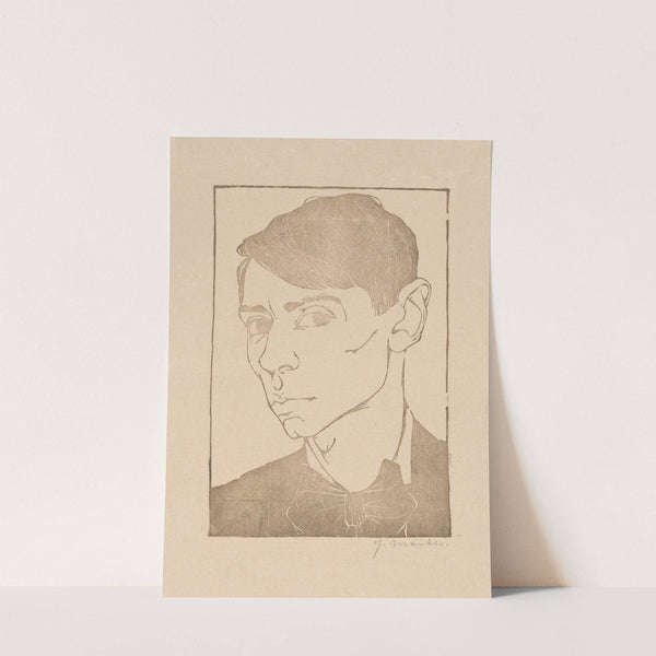 Zelfportret met vlinderdas (1913) by Jan Mankes