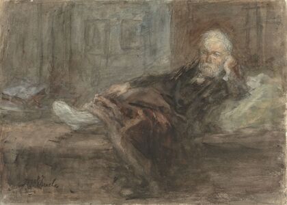 Zelfportret met zieke voet (c. 1898)