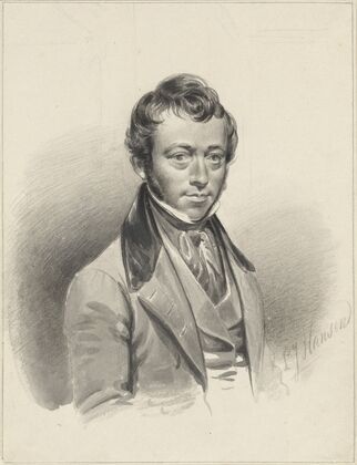 Zelfportret van Lambertus Johannes Hansen