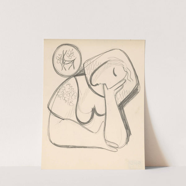 Žena s ľudovým tanierom by Mikuláš Galanda