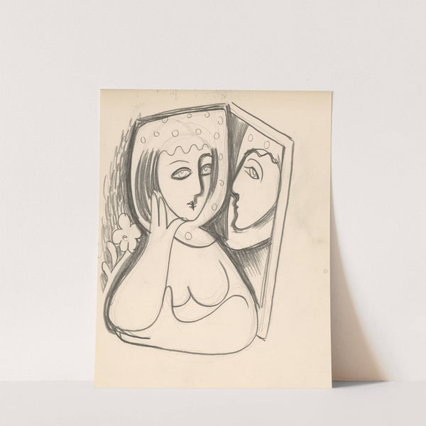 Žena so zrkadlom. by Mikuláš Galanda