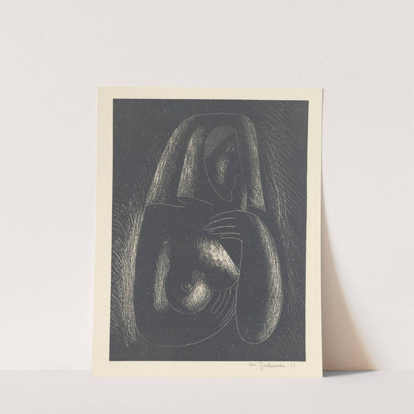 Ženský poloakt v šatke (1937) by Mikuláš Galanda